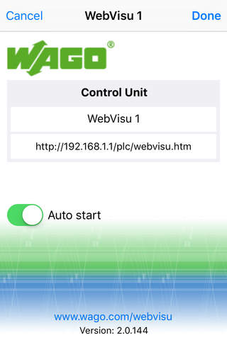 WAGO WebVisu screenshot 2