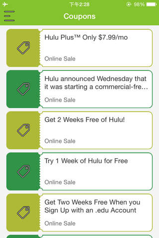 Coupons for Hulu Plus screenshot 2