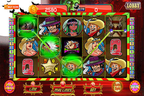 Number tow Slots: Of Cowboys Spin witch screenshot 3