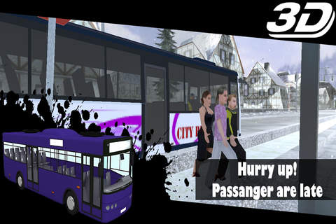 Snow Bus Driver Simulator HD screenshot 4