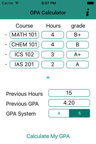 GPA Calc. Lite screenshot 3