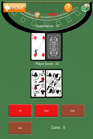 Black Jack Cards Game screenshot 2