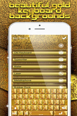 Gold Keyboard Themes & Custom Skins – Luxurious Keyboards With Deluxe Fonts and Emoji.s screenshot 3