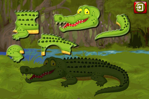 Kids Zoo Animal Jigsaw Puzzle Shapes - educational preschool game teaches matching skills screenshot 2
