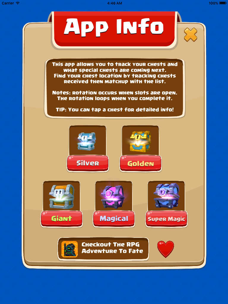 app shopper chest tracker