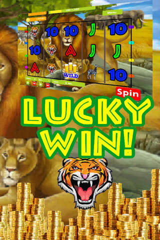 Lion Africa Animal Kingdom Treasure Slots: Free Casino Slot Machine screenshot 2