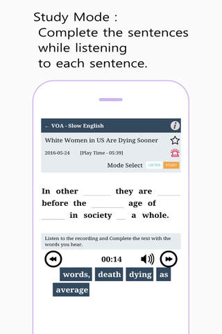 Easy English with VOA (Lite) screenshot 2