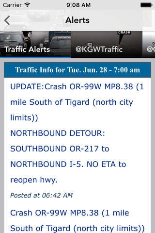 Portland Traffic from KGW.com screenshot 3