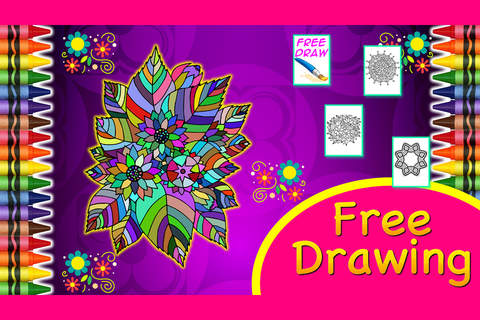 Drawings For Adults and Children About Coloring Mandalas Flowers screenshot 2