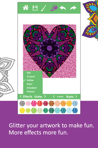 Color Diary-Coloring Book For Adults Using Flowers screenshot 3