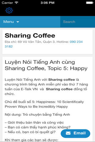 Sharing Coffee-Cafe sự kiện screenshot 2