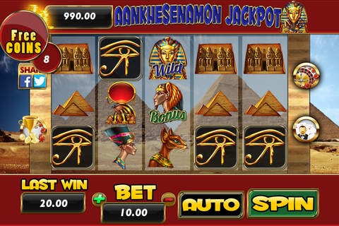 Aankhesenamon Jackpot - Slots, Roulette and Blackjack 21 screenshot 2