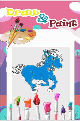 Colorings Pages Cast Horse Edition screenshot 2