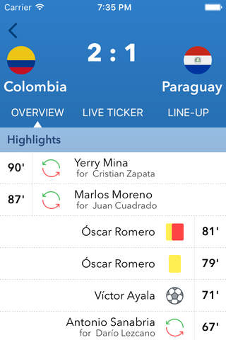 Copa America 2016edition - Live Stream,Score & Schedule screenshot 3