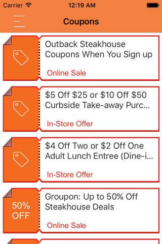 Coupons for Outback Steakhouse Daily screenshot 2