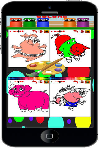 Coloring Book Inside Color Pages Enjoy Paintbox Color For Pig Edition screenshot 2