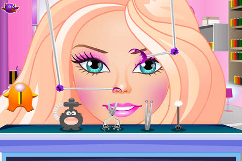 小公主苏菲亚清理鼻腔 - 小公主的舞会沙龙,女孩免费美容换装化妆游戏 screenshot 3