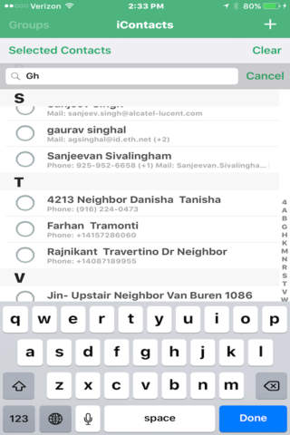 iContacts -- Easy contacts use in applications screenshot 2