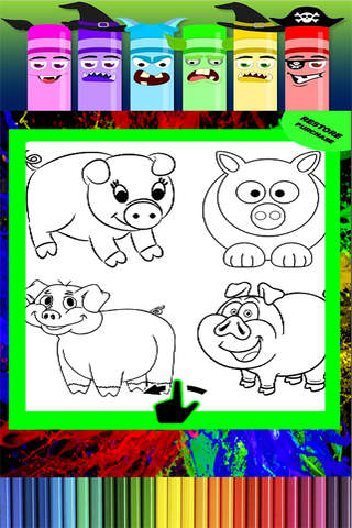 Coloring Book Inside Color Pages Enjoy Paintbox Color Pig Edition screenshot 3
