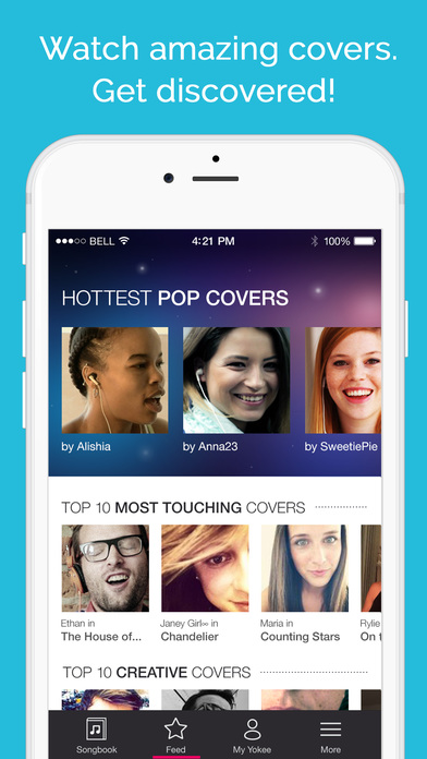 Screenshots of Free Karaoke! Sing karaoke on YouTube with Yokee for iPhone