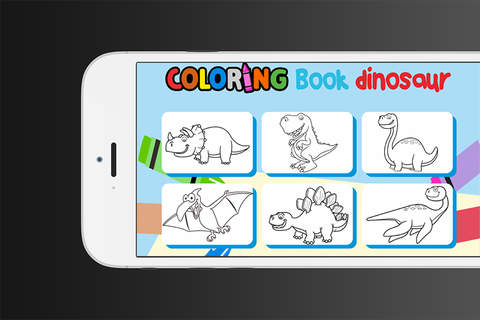 Dinosaur Coloring Book - Free Fun Educational Dino Drawing Pages and Painting Games for Preschool Toddlers, Boys and Girls screenshot 2