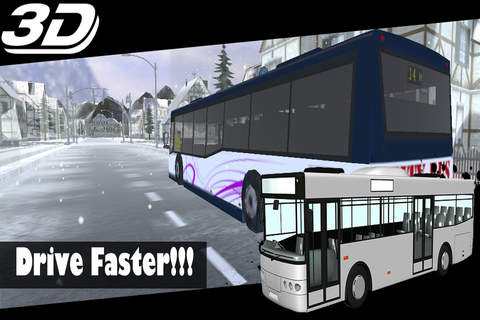 Snow Bus Driver Simulator HD screenshot 2