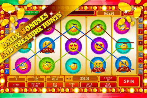 Emoticon's Slot Machine: Lay a bet on the colorful characters and be the gambling master screenshot 3