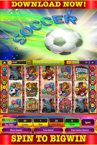 777 Modern Casino Of LasVegas:Soccer Game Free HD screenshot 3