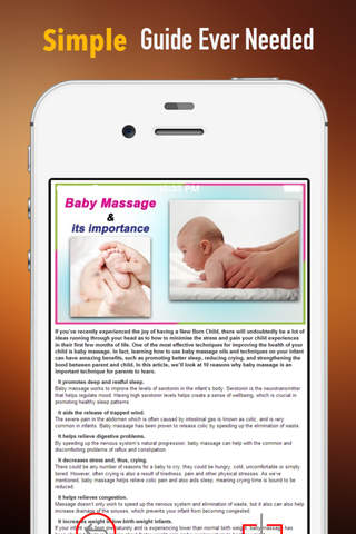 Baby Massage Tips:Tips and Tutorial screenshot 2