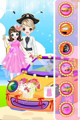 Romantic Dreamy Wedding – Bride, Groom, Wedding Car Makeover Salon Game for Girls and Kids screenshot 4
