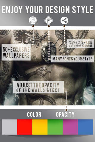 Fonts Shape Tattoo : Text Mask Wallpaper Themes Free screenshot 2