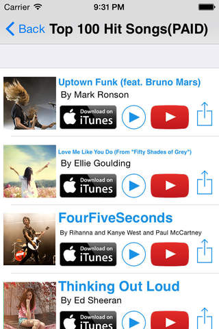 Free Songs Notifier to Download for iTunes (With top 100 hits & preview for YouTube) screenshot 2