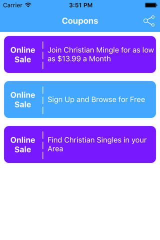 Coupons for Christian Mingle Service App screenshot 2