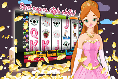 777 Golden Princess Casino Slots - Spin The Prize Wheel! screenshot 2