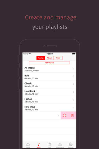 Cloud Music Player - Free Streamer & Playlist Manager screenshot 4