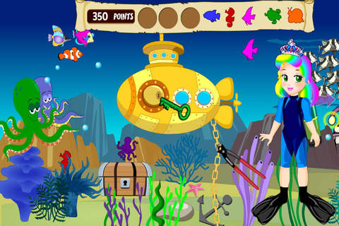 Princess Underwater Escape - Great Adventure Of Lovely Baby screenshot 2