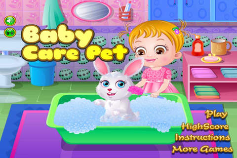 Baby Hazel Pet Care - Rabbit Bath,Feed Food,Play Fun screenshot 3