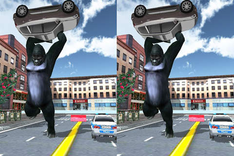VR Angry Gorilla Run City Destruction Free screenshot 4