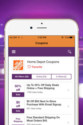 App For The Home Depot Coupons - Codes, Save Up To 80% screenshot 2