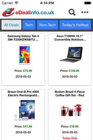 eDealinfo.co.uk - Daily Deals, Sales and Vouchers screenshot 2