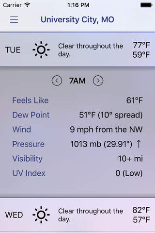Forecast Bar Free - Weather/Alerts Powered by forecast.io screenshot 3