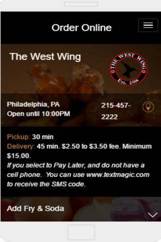 My West Wings Online Ordering screenshot 2