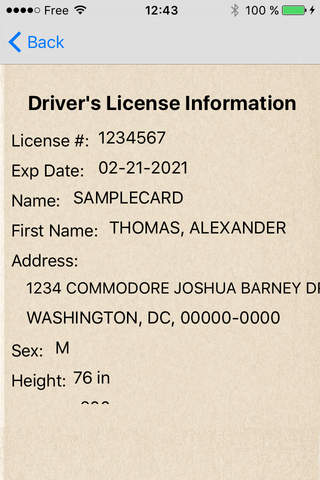 U.S. Driving License Scanner FREE screenshot 3