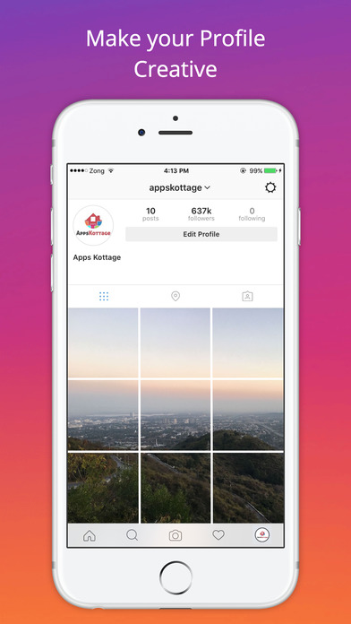 grids for instagram using iphone
