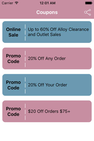 Coupons for Alloy Apparel Shopping App screenshot 2