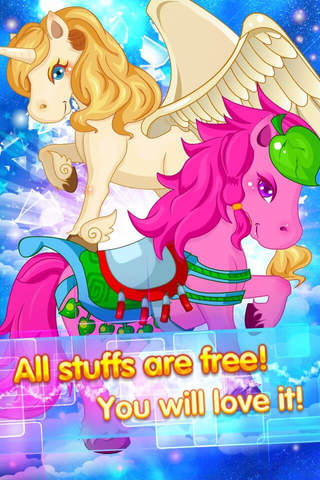 Unicorn Knight - Girl Makeup Free Games screenshot 2