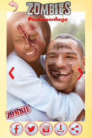 Zombie Face Changer and Funny Game for Scary Make.over in Photo Montage Booth with Cam.era Sticker.s screenshot 3