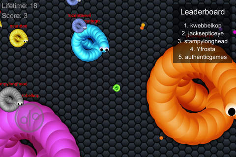 Snake Slither Run - Hungry Worm Eat Color Dot screenshot 3