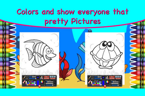 Coloring Book Fish - Sea Animals For Children To Learn to Paint screenshot 4