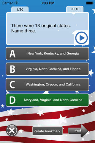 US Citizenship Test - 2017 screenshot 2